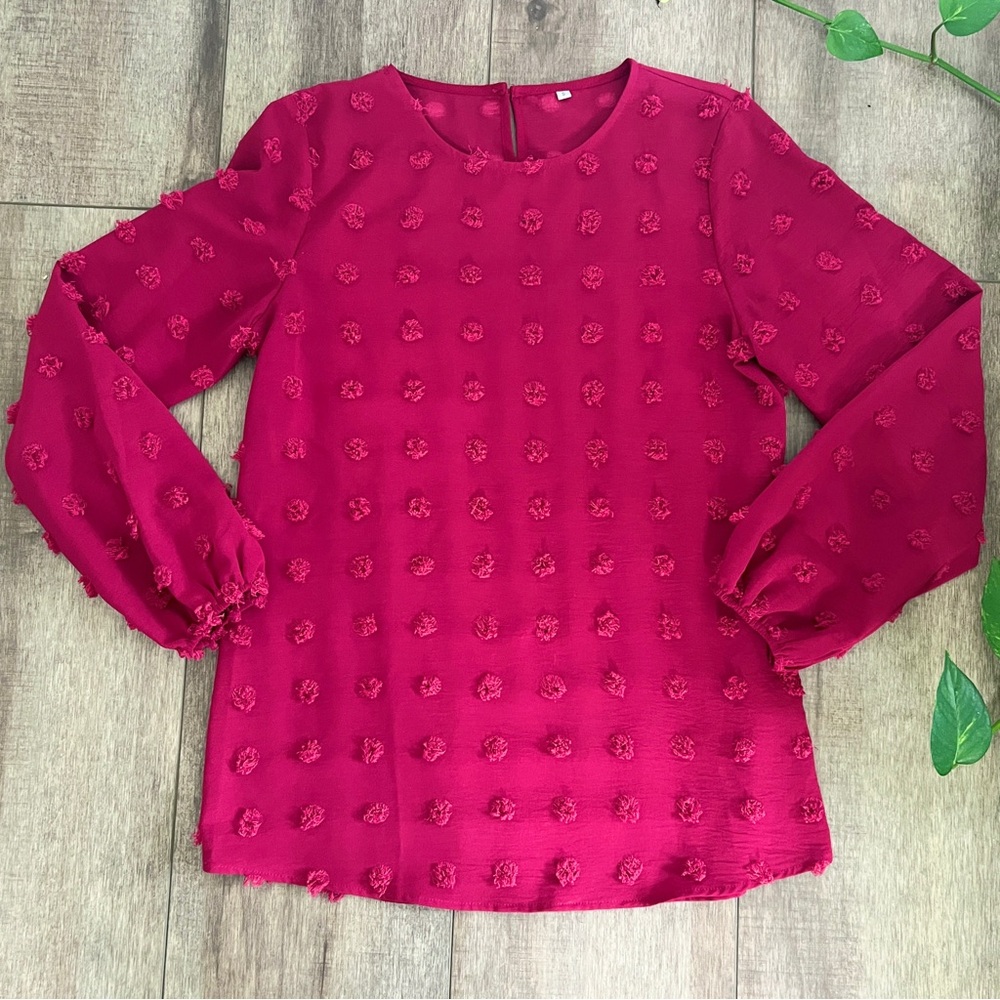 Chiffon blouse burgundy